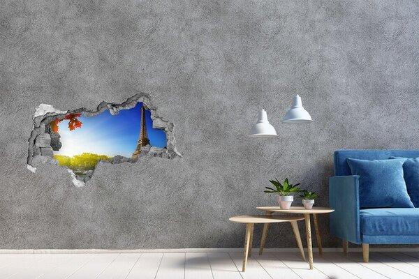 Fototapeta díra na zeď 3D Eiffelova věž Paříž nd-b-44409283