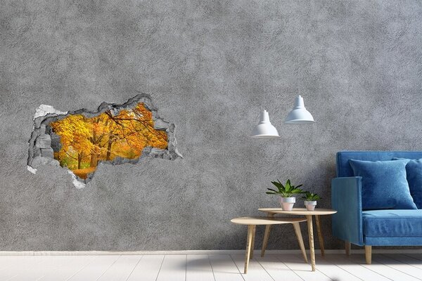 Díra 3D ve zdi nálepka Podzim v parku nd-b-43414176
