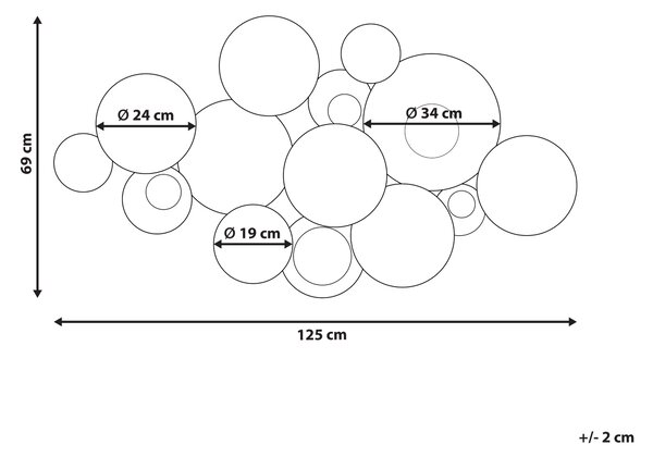 Závěsná ozdoba BROMINE Kov 69 cm Zlatá