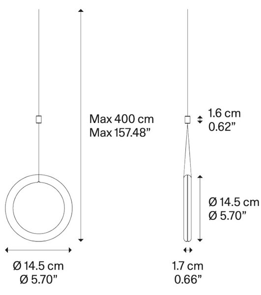 Lodes 17810 2020 IVY I cluster, černé závěsné svítidlo, 3W LED 2700K stmívatelné, prům. 14,5cm