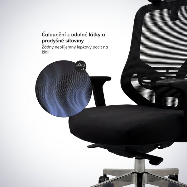 Ergonomická kancelářská židle se síťovinou černá AXIS
