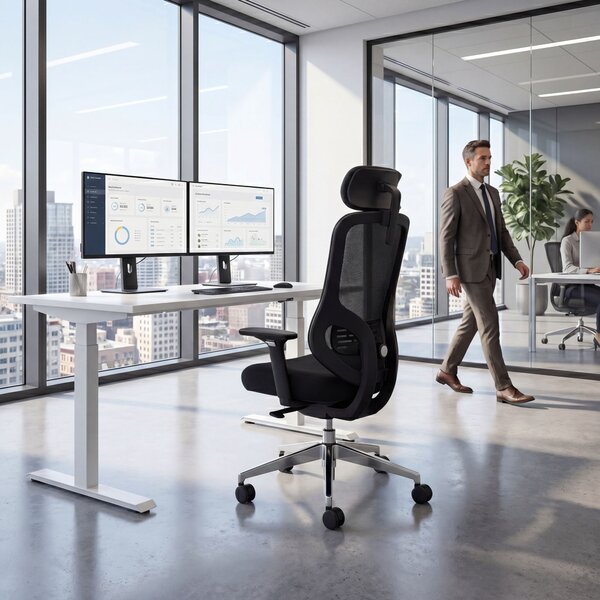 Ergonomická kancelářská židle se síťovinou černá AXIS