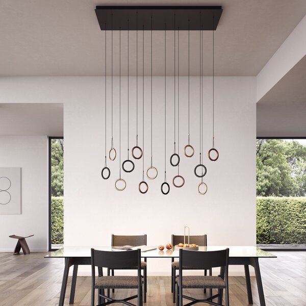 Lodes 17810 2020 IVY I cluster, černé závěsné svítidlo, 3W LED 2700K stmívatelné, prům. 14,5cm