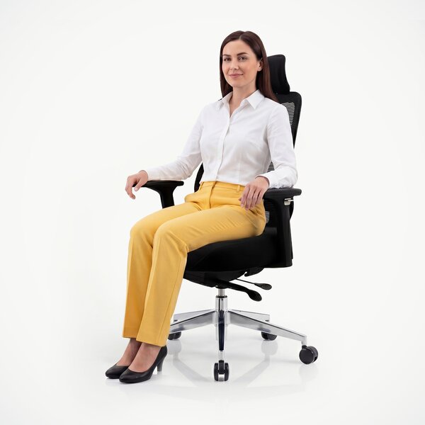 Ergonomická kancelářská židle se síťovinou černá AXIS