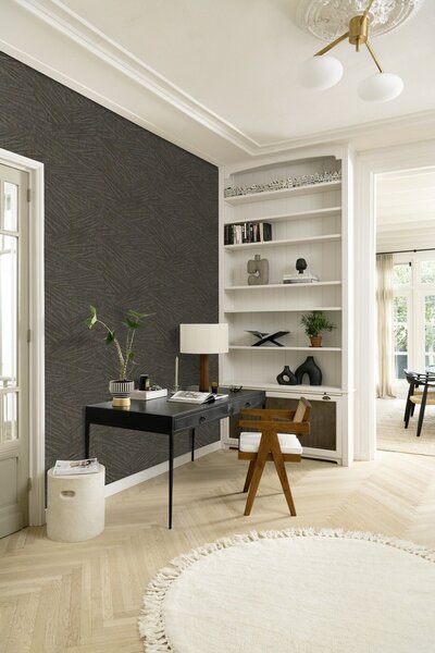 RASCH | Vliesová tapeta na zeď Sky Lounge 608366 | 0,53 x 10,05 m | černá, modrá, šedá