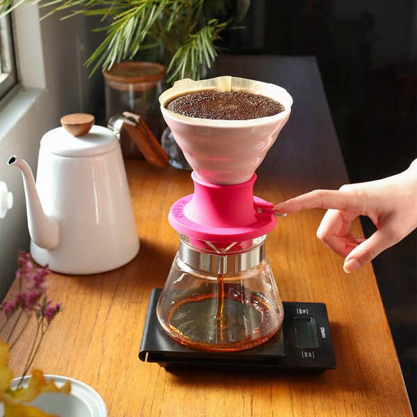 Hario Ceramic Immersion Switch V60-02 - berry pink