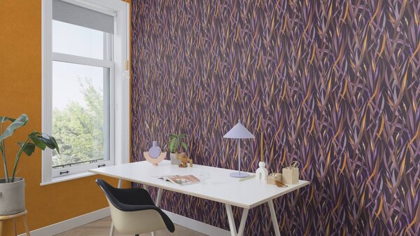 RASCH | Vliesová tapeta na zeď Paraíso 330137 | 0,53 x 10,05 m | oranžová