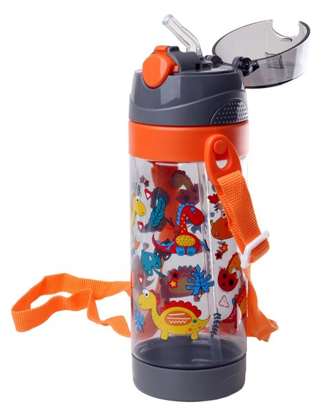Dětská láhev na pití s brčkem TORO 550ml MIX motivů