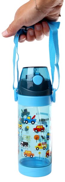 Dětská láhev na pití s brčkem TORO 550ml MIX motivů