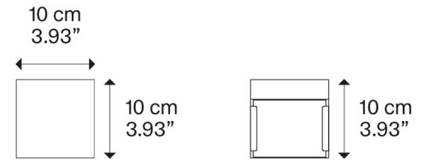 Lodes 03652 4527 Laser, nástěnné svítidlo se svícením nahoru-dolu, 15W LED 2700K stmívatelné, champagne, 10x10x10cm