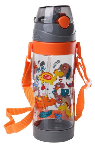 Dětská láhev na pití s brčkem TORO 550ml MIX motivů
