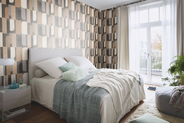 RASCH | Vliesová tapeta na zeď Paraíso 330533 | 0,53 x 10,05 m | hnědá, černá, béžová