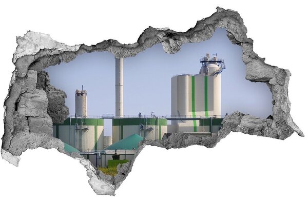 Fototapeta díra na zeď 3D Bioplynárna nd-b-55450466