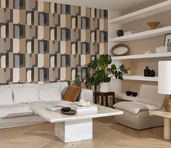 RASCH | Vliesová tapeta na zeď Paraíso 330533 | 0,53 x 10,05 m | hnědá, černá, béžová