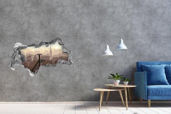Fototapeta díra na zeď 3D Město linie nd-b-57666255
