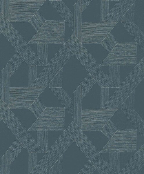 RASCH | Vliesová tapeta na zeď Schöner Wohnen 600414 | 0,53 x 10,05 m | vining ivy, modrozelená, metalická