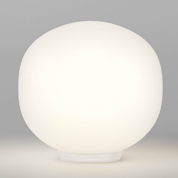 Lodes 18781 1200 Volum 14, stolní lampa ON/OFF z bílého foukaného skla, 1x15W E14, prům.14cm