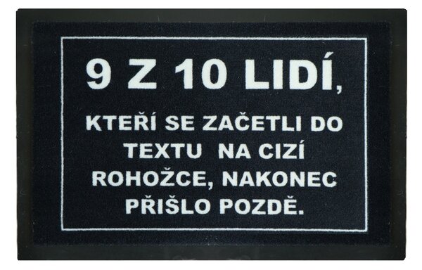 GDmats, POSLEDNÍ ŠANCE: Rohožka 9 z 10ti lidí (přišlo pozdě) 40x60 cm - na ven i na doma, 40x60, šedá