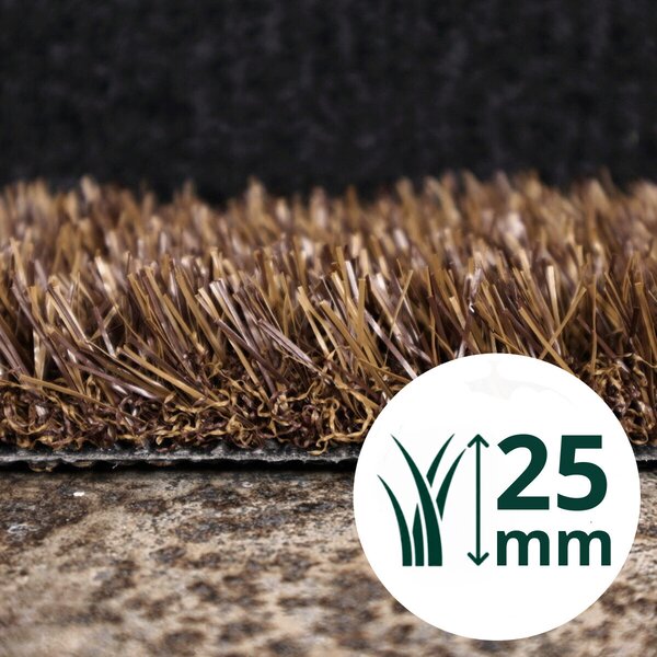 Europe Grass, Umělá tráva PartyGrass Brown, na míru, šíře 4m, hnědá