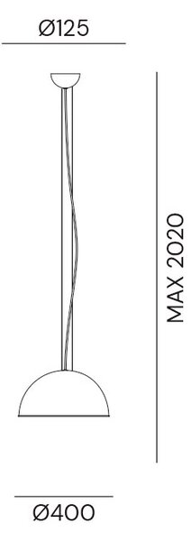 Il Fanale 251.02.FF Galileo, závěsné svítidlo železo/železo, 1x15W E27, průměr 40cm