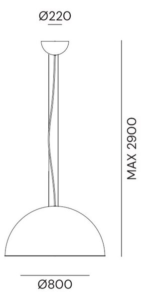 Il Fanale 251.06.FF Galileo, závěsné svítidlo železo/železo, 1x15W LED E27, průměr 80cm