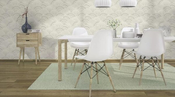 RASCH | Vliesová tapeta na zeď Allegretto 581416 | 0,53 x 10,05 m | krémová, černá