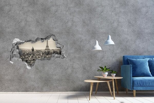 Fototapeta díra na zeď 3D Eiffelova věž Paříž nd-b-62561428
