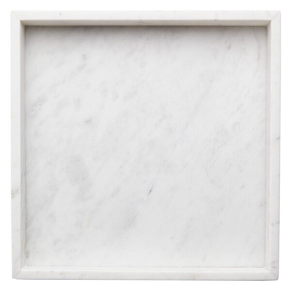 MARBLE Mramorový tác - bílá