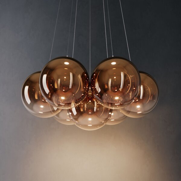 Lodes 22125 1327 Random Cloud 19 ø23, závěsné svítidlo LED 19 x 5W 2700K, bílé sklo, rozměr 115x103cm