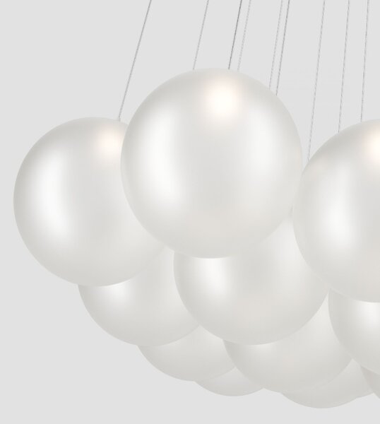 Lodes 22125 1327 Random Cloud 19 ø23, závěsné svítidlo LED 19 x 5W 2700K, bílé sklo, rozměr 115x103cm