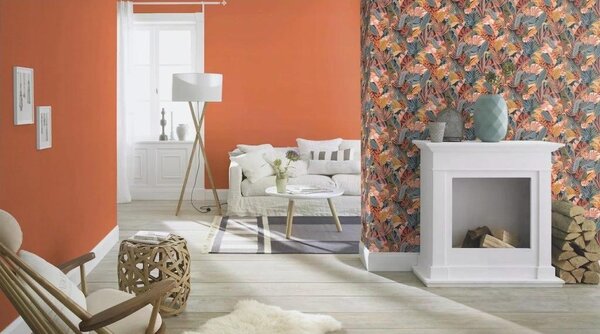 RASCH | Vliesová tapeta na zeď Allegretto 687569 | 0,53 x 10,05 m | červená