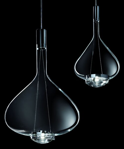 Lodes 14826 4627 Sky-Fall Medium, závěsné svítidlo bronzové sklo/černá, 12W LED 2700K, prům. 22cm