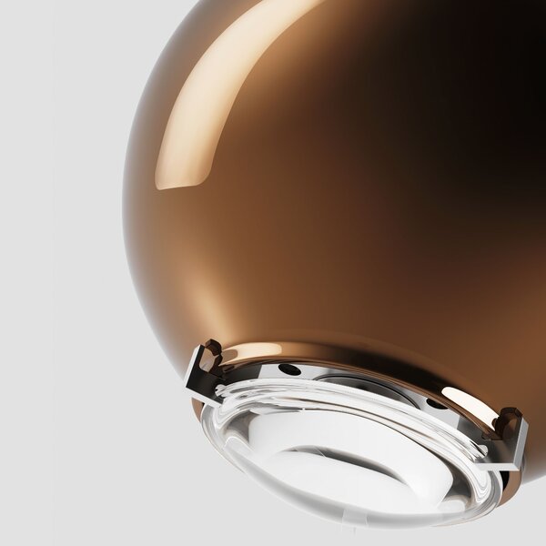 Lodes 14815 7127 Sky-Fall Round Medium, závěsné svítidlo zlatozelené sklo/chrom, 12W LED 2700K, prům. 22,5cm