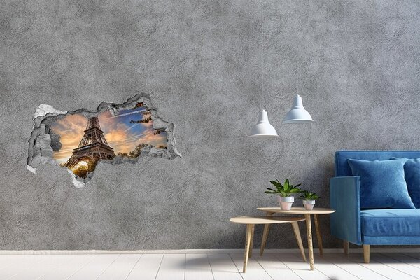 Fototapeta díra na zeď 3D Eiffelova věž Paříž nd-b-65117955