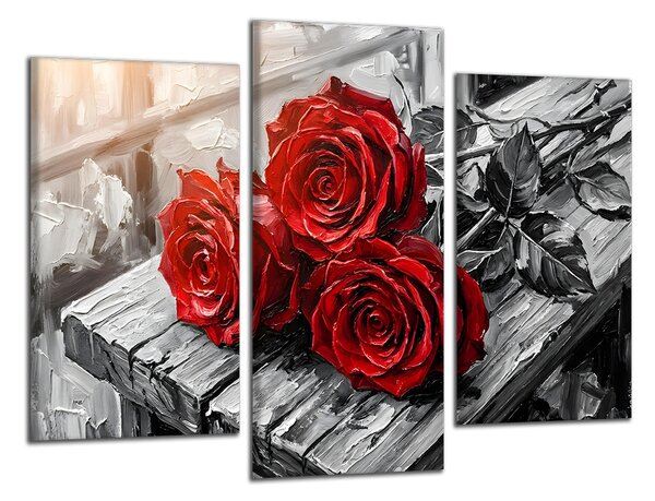 Obraz na plátně Červené růže a světlo