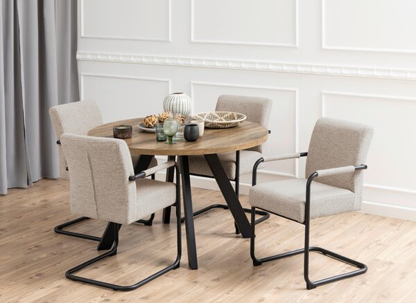 JÍDELNÍ STŮL, přírodní barvy, 120/120/75 cm P & B - Jídelní stoly, Online Only