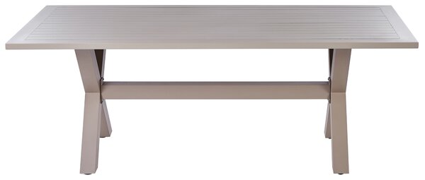Zahradní jídelní stůl CASCAIS 200 cm 105 cm Kov Taupe