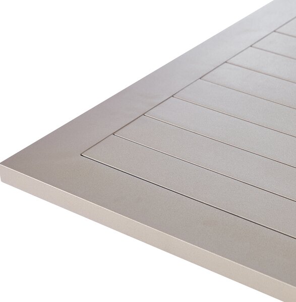 Zahradní jídelní stůl CASCAIS 200 cm 105 cm Kov Taupe