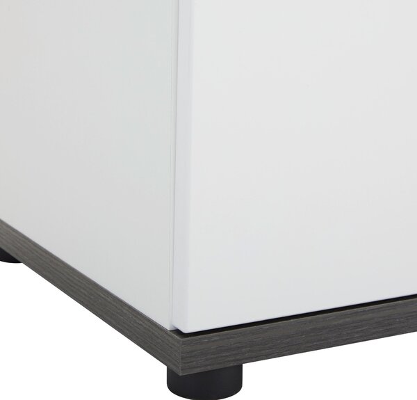 KOMODA, bílá, perleť, 120/77/40 cm MID.YOU - Široké komody, Online Only