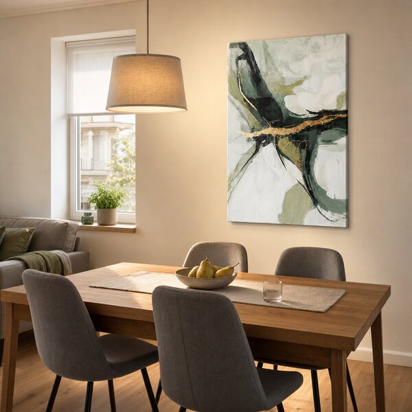 Abstraktní obraz na plátně s ručně malovanými detaily - 40x60 cm