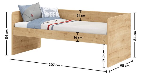 Čilek Patrová postel Mocha Studio pro 3 děti 90x200 cm s úložným prostorem (schody)