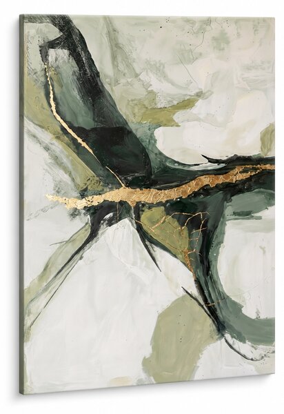 Abstraktní obraz na plátně s ručně malovanými detaily - 40x60 cm