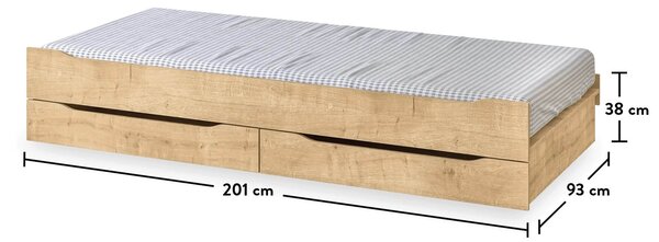 Čilek Patrová postel Mocha Studio pro 3 děti 90x200 cm s úložným prostorem (schody)