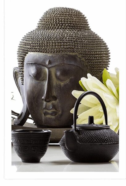 Plakát wellness zátiší s Buddhou