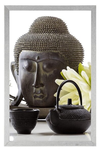 Plakát wellness zátiší s Buddhou