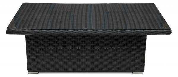 Ratanový stůl výsuvný jídelní / odkládací 140 x 80 cm SEVILLA (antracit)