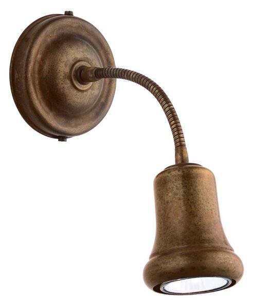Il Fanale 208.20.OO Mini, rustikální mosazné svítidlo s pohyblivým krkem 1x GU10 max.5W