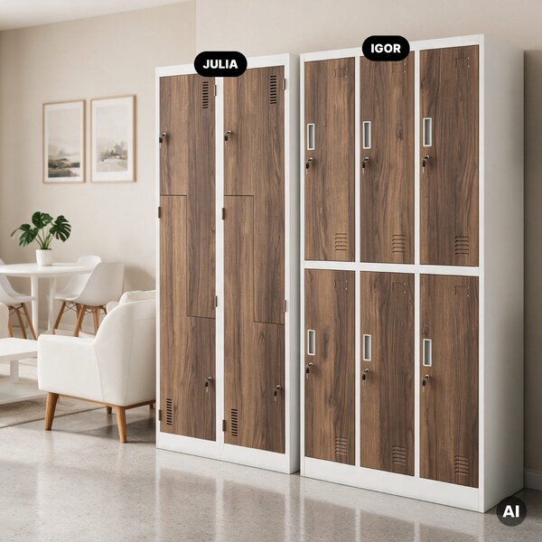 Šatní skříň typu L bílá, ořech, 800x1850x450 mm: JULIA Eco Design