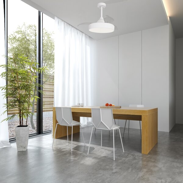 Mantra 8755 Alaska Mini, rozvinovací ventilátor se svítidlem a dálk. ovladačem, LED 45W 2700-5000K, bílá, průměr 45/93cm