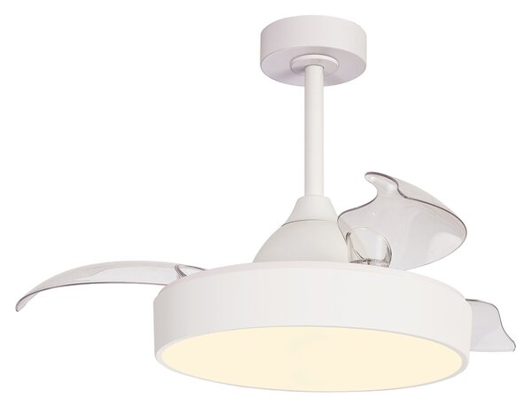 Mantra 8755 Alaska Mini, rozvinovací ventilátor se svítidlem a dálk. ovladačem, LED 45W 2700-5000K, bílá, průměr 45/93cm